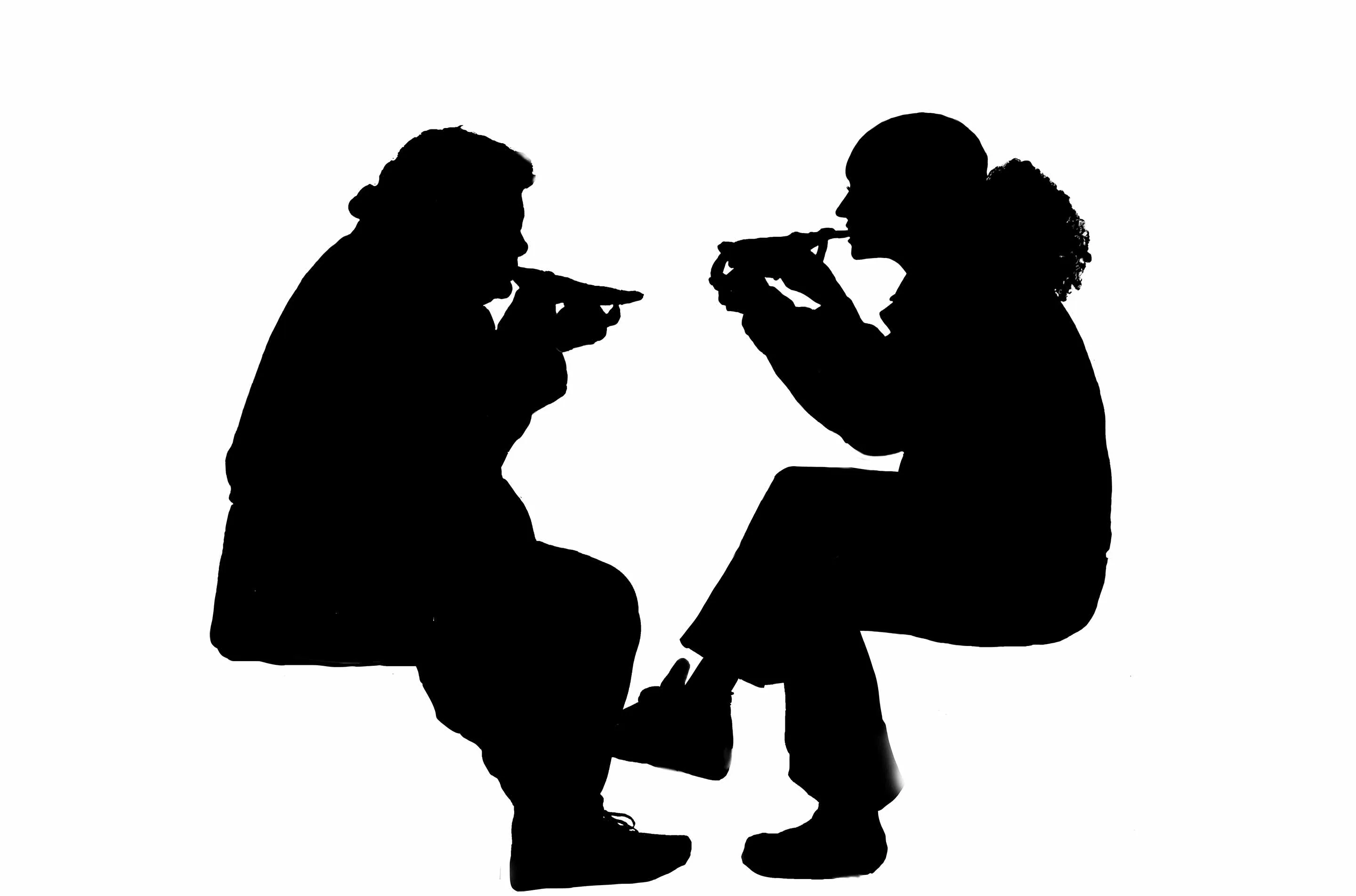 エレノアとニナのシルエット